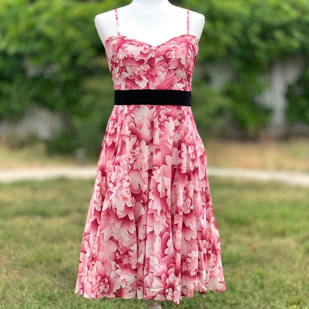 Anthropologie Maeve Red Floral Convertible Dress ~ Women’s Size 10